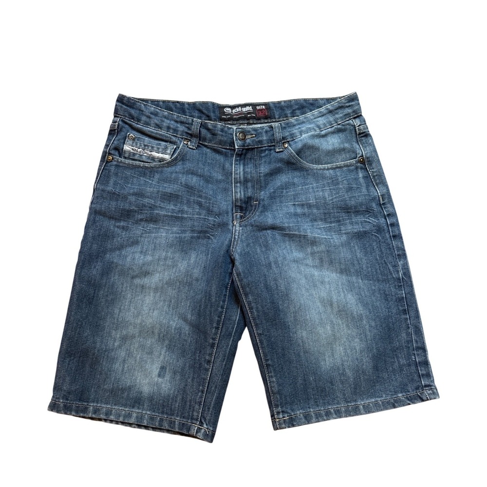 Ecko Unltd Denim Shorts Mens Blue Good Y2K Streetwear Skater SIZE 32